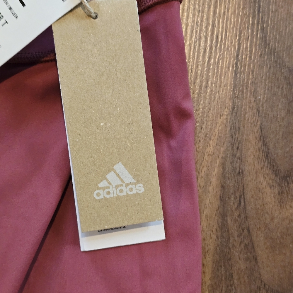 adidas Women's Rose Pink High-Waist Leggings - Picture 7 of 10